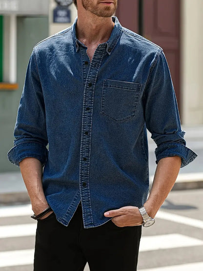 Marius Denim Shirt For Men Durable Timeless Style With All Day Comfort Everyday Versatile