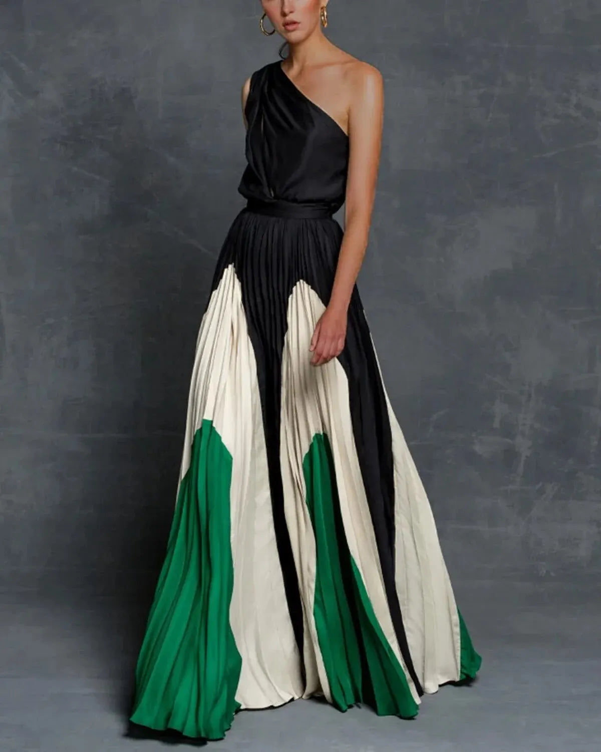 Noélie Asymmetrical Maxi Dress With Fluid Elegance And Unique Silhouette For Elegant Women