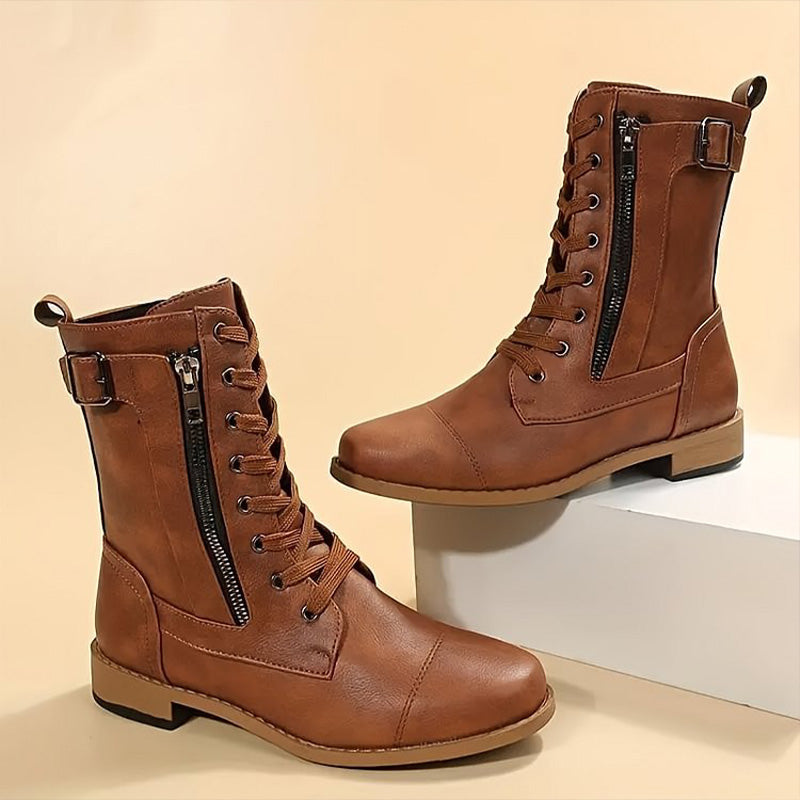 Winona | Lace-Up Military Style Boots for Women