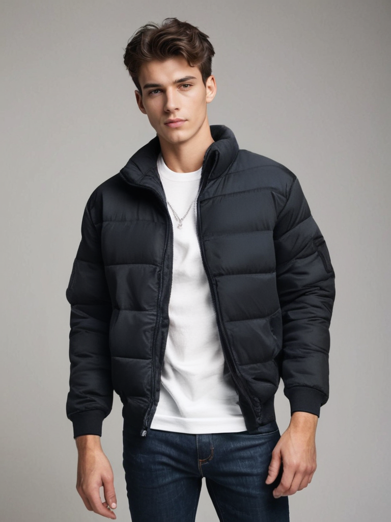Carson Men's Lightweight Down Jacket Ultra Warm Stylish Functional Insulated Outerwear