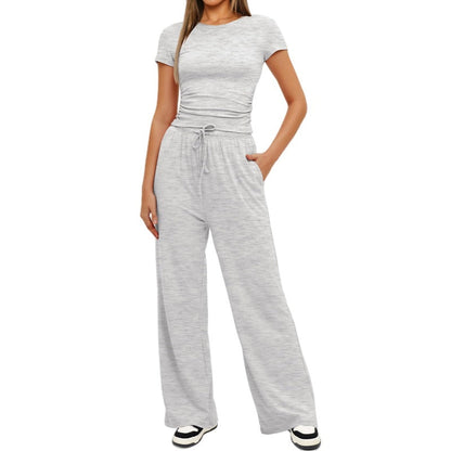 Margriet Pleated 2 Piece Set For Women Stylish Casual Comfort With Refined Fit And Modern Style