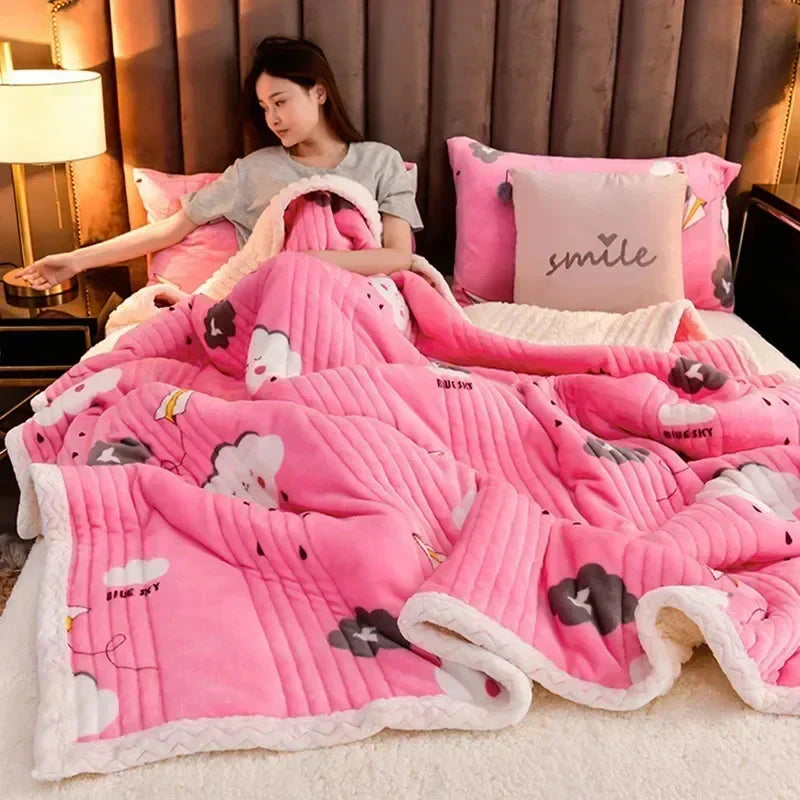 Cozy Floral Sherpa Throw Blanket For Home Use With Ultra Soft Warmth And Snuggle Ready Comfort