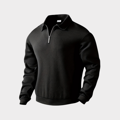 Vince Mens Casual Textured Design Half Zip Knit Pullover Sweatshirt For Modern Comfort And Style