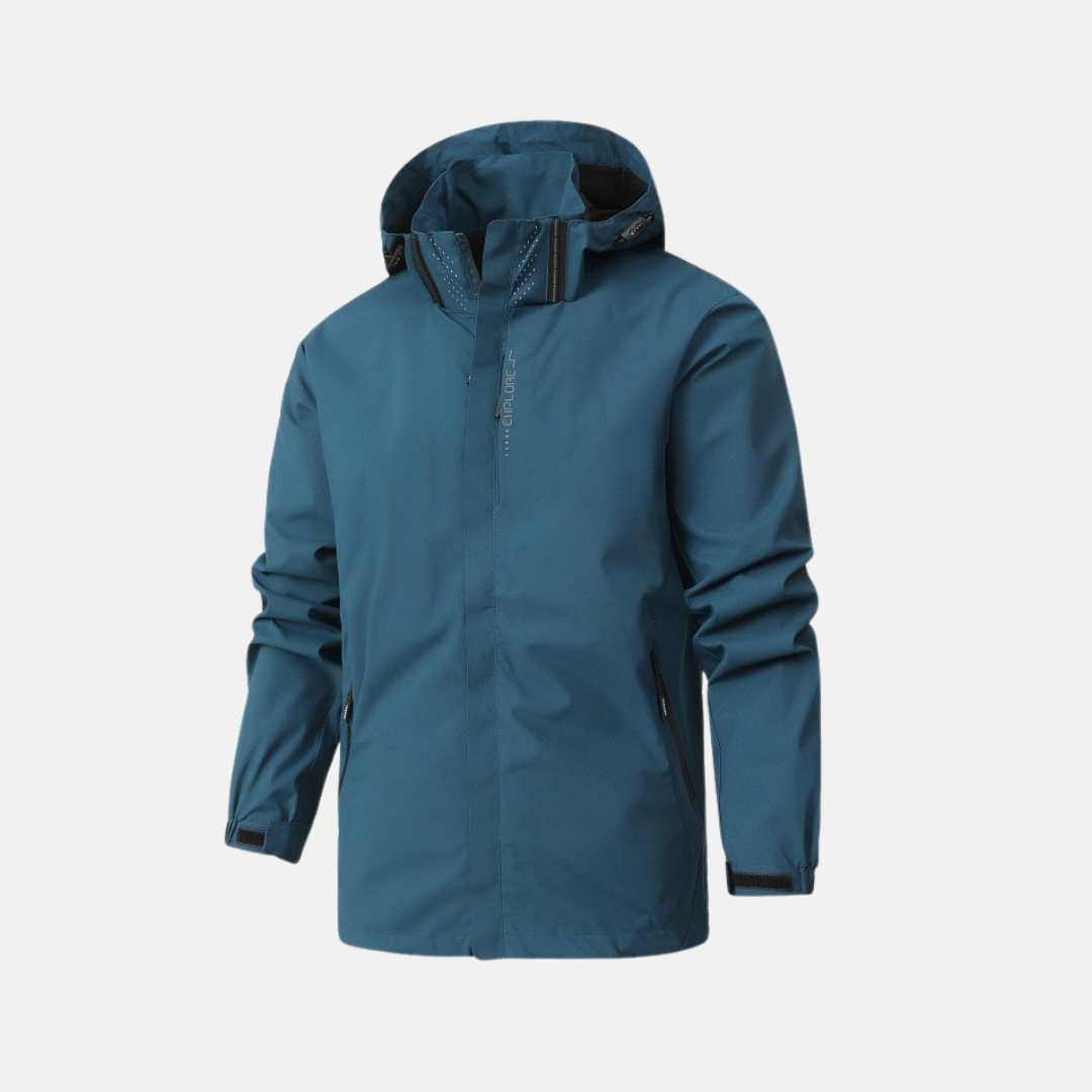 TrendAura Nordisk Flair Mens Outdoor Jacket Weather Resistant Regular Fit With Adjustable Hood And Cuffs Zipper Closure