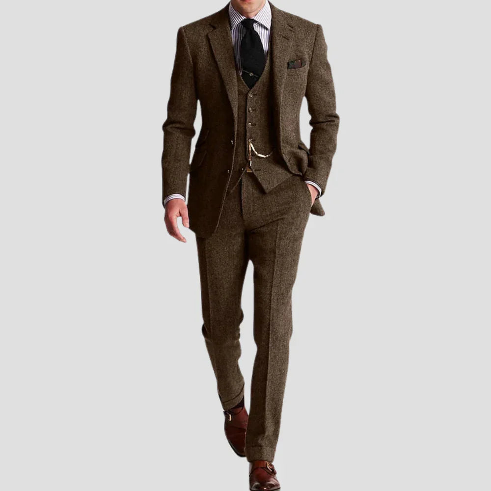 Men's Vintage 3 Piece Suit Complete Set Timeless Classic