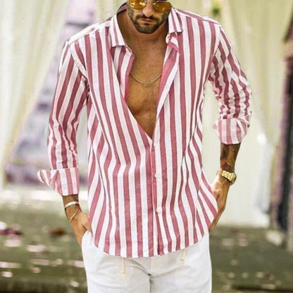 Laurence Striped Summer Shirt Everyday Wardrobe Breathable Lightweight Casual Style Perfect For Hot Days And Weekends