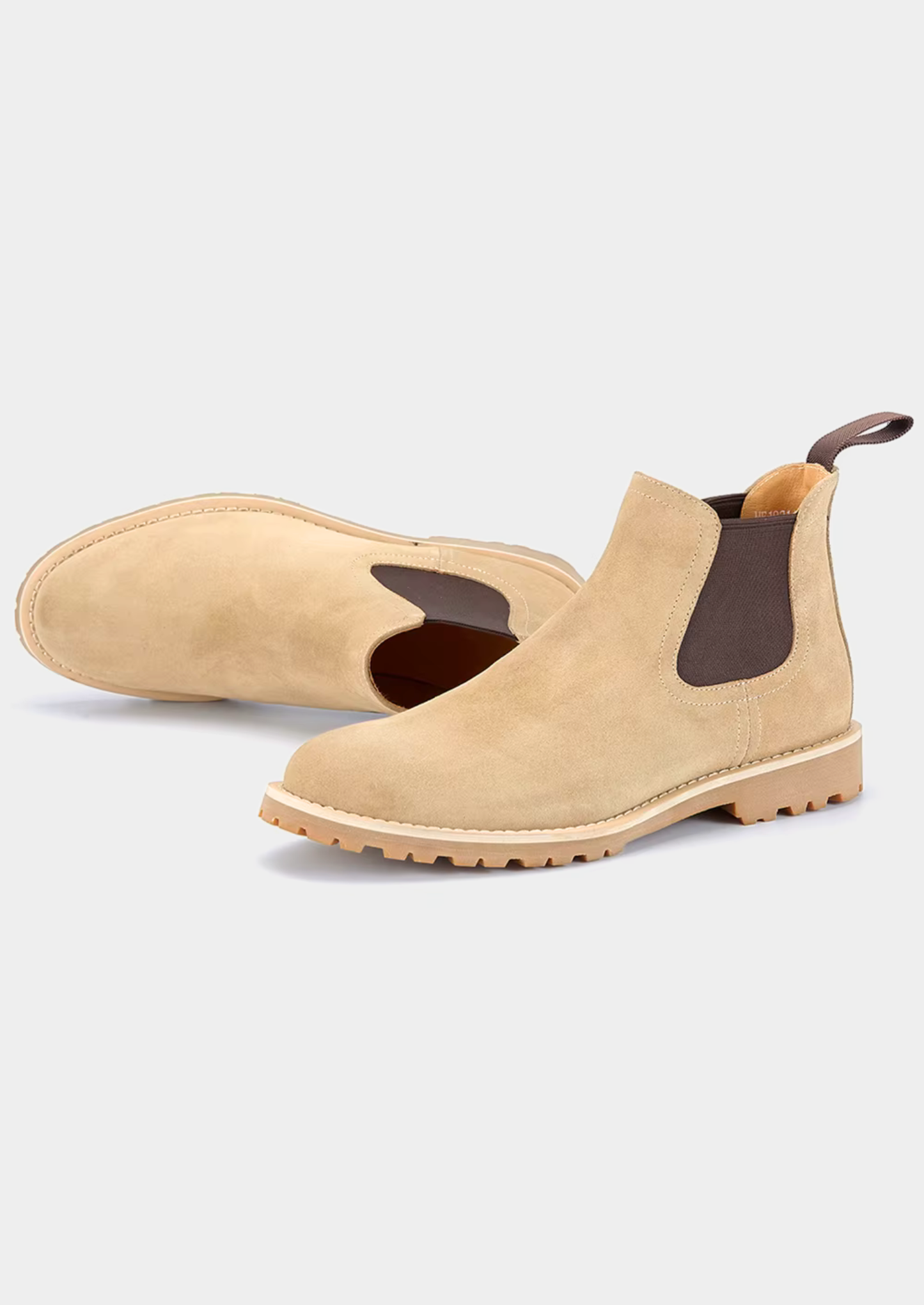 Madrid Classic Suede Chelsea Boots Sand Beige For Men And Women Durable Rubber Sole