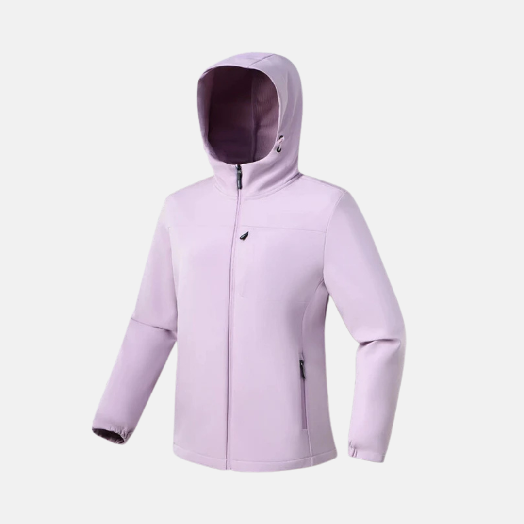 Women’s Jacket - Stretch Softshell - Regular Fit - Hooded - Elastic Cuffs
