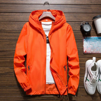 Men's Winter Windbreaker Jacket For Outdoor And City Wear, Adjustable Fit, Wind Resistant