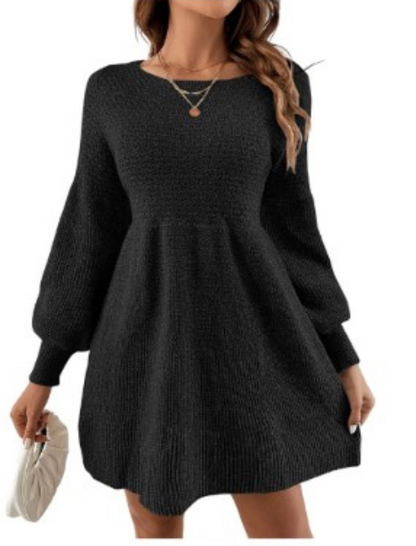 Lorelei Monochrome Apricot Mini Sweater Dress For Modern Women Soft Knit Comfort All Day