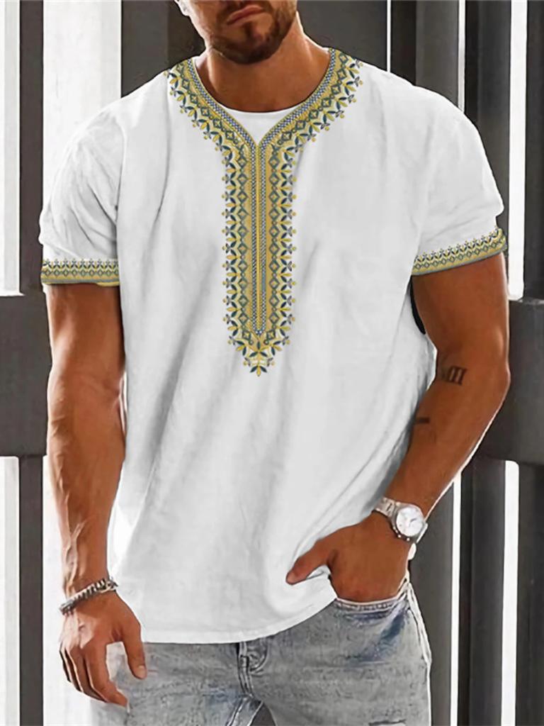Classic Boho Summer T-shirt For Men | Casual