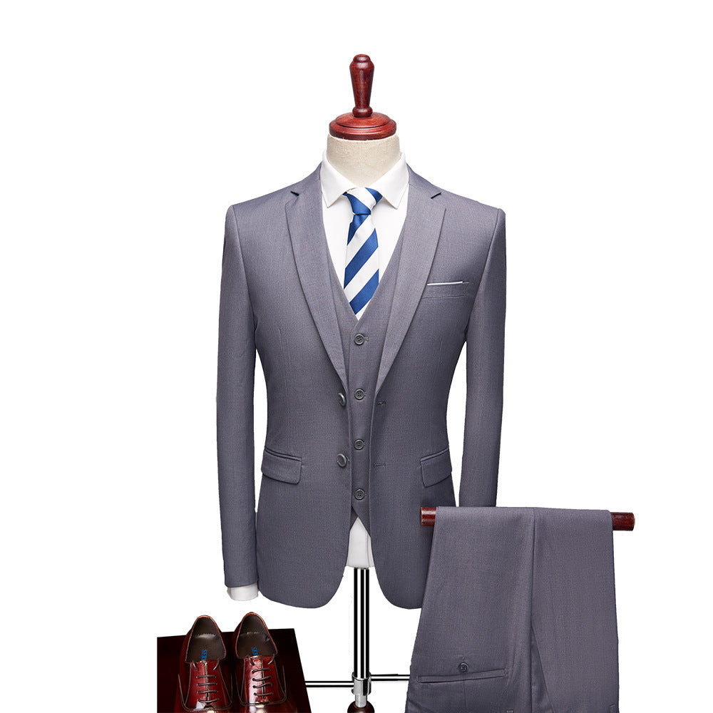 Mens 3 Piece Formal Suit Set For Summer Weddings And Business For Modern Men Breathable Lightweight Comfort