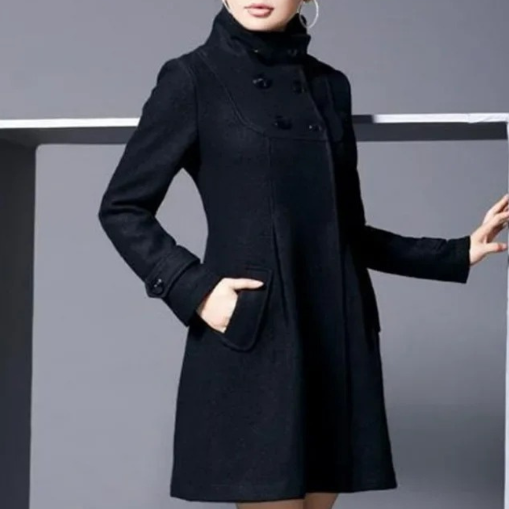 Marcelline Elegant Winter Coat For Women With Practical Side Pockets And Timeless Style