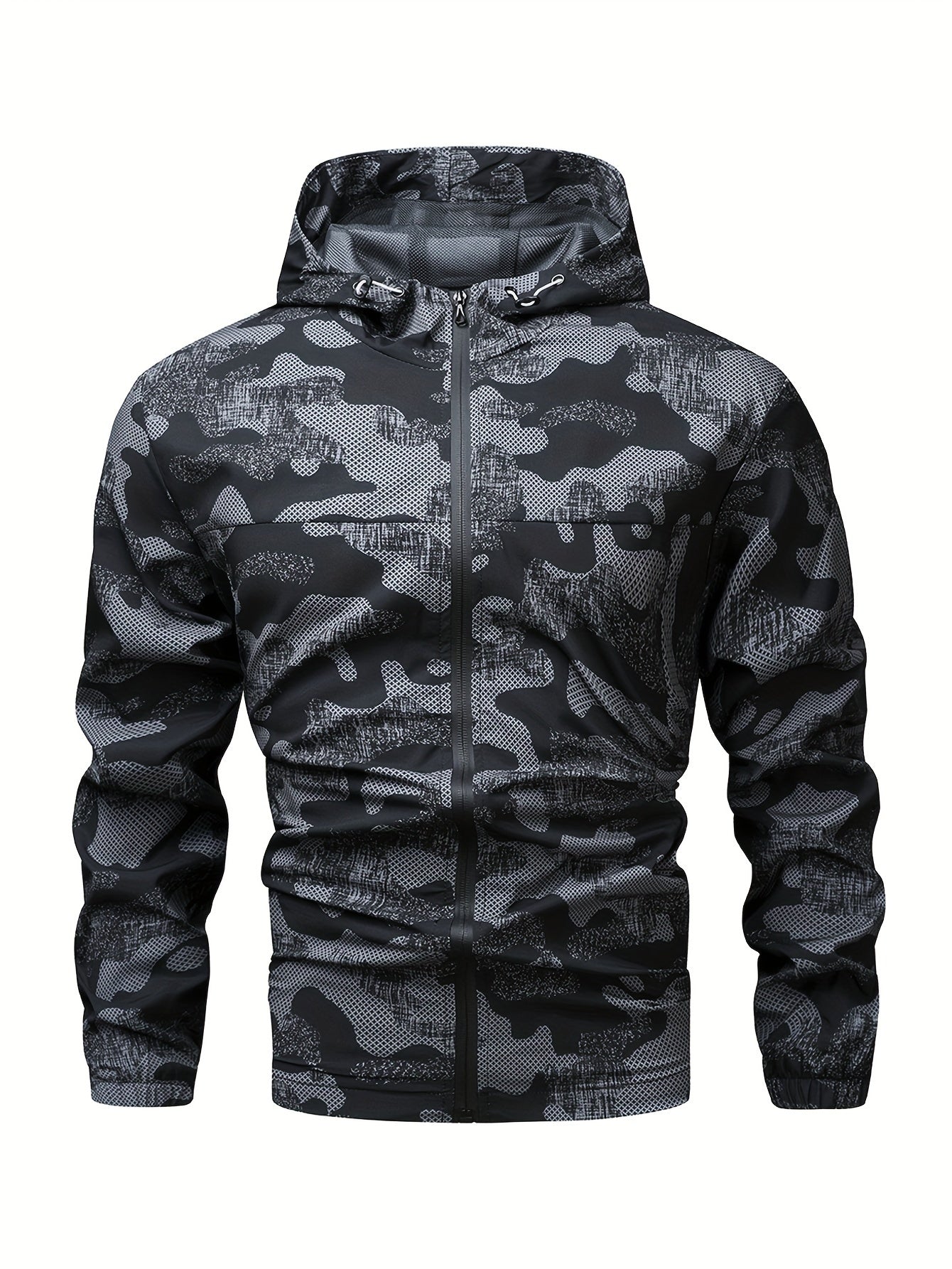 Zip Up Hooded Sweatshirt | Men's Block Hooded