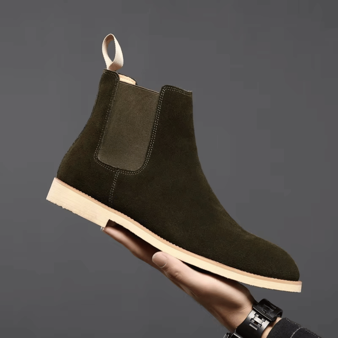 Mens Chelsea Boots Olive Toned Casual Chic for City and Dinner Outings Versatile Everyday Wear