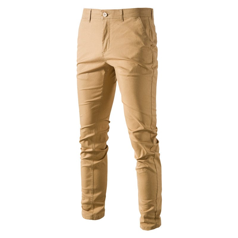 Men's Slim Fit Chinos Tailored Flat Front Smart Casual Trousers For Everyday Wear
