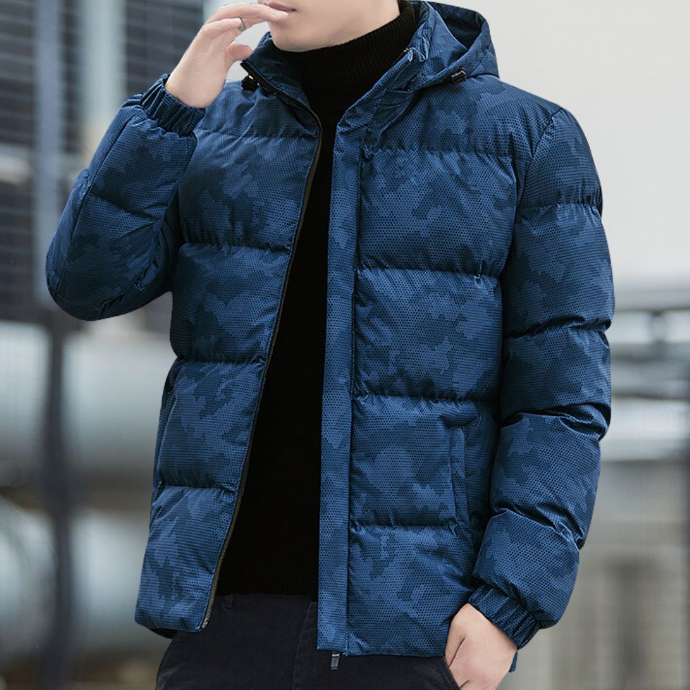 Mens Puffer Jacket With Quilted Insulation For Men Tailored Fit Premium Casual Winter Outerwear