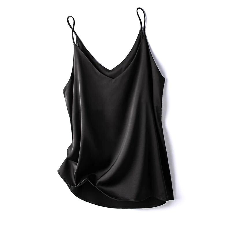 Elise Soft Satin Camisole Silky Sheen Lightweight Draped Fit For Women Ideal For Summer Evenings Layering