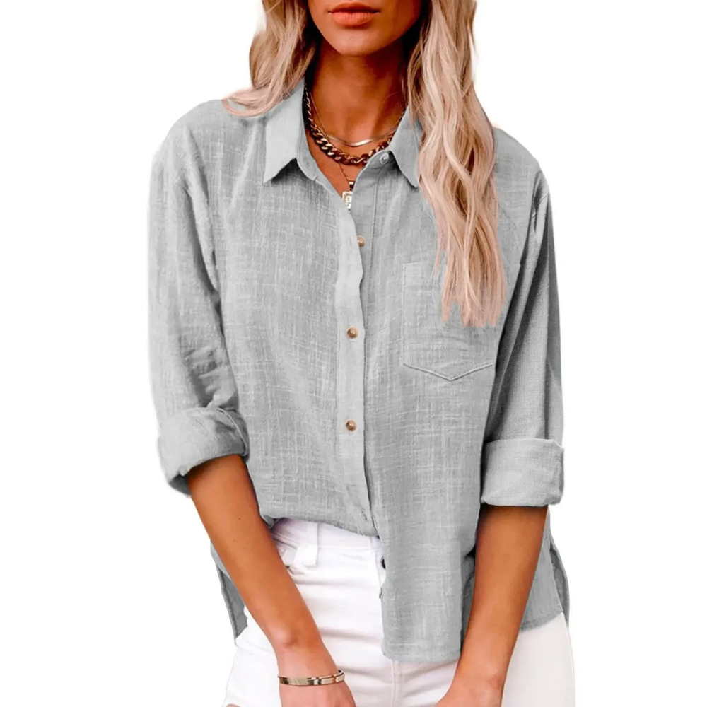 Elvira - Casual long-sleeve blouse - Breathable cotton - Feminine cut