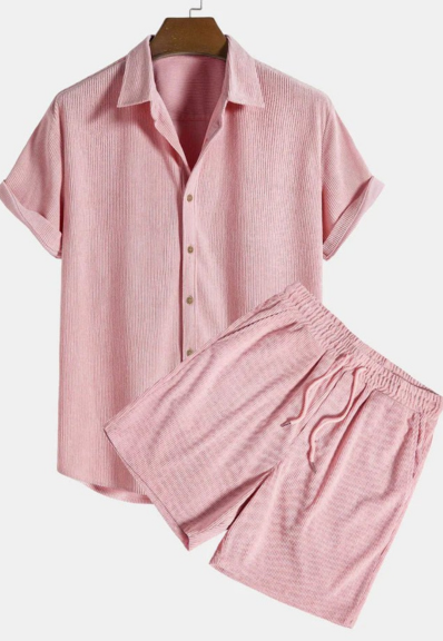 Mens Shirt And Shorts Set Timeless Summer Style For Modern Men Effortless Comfort