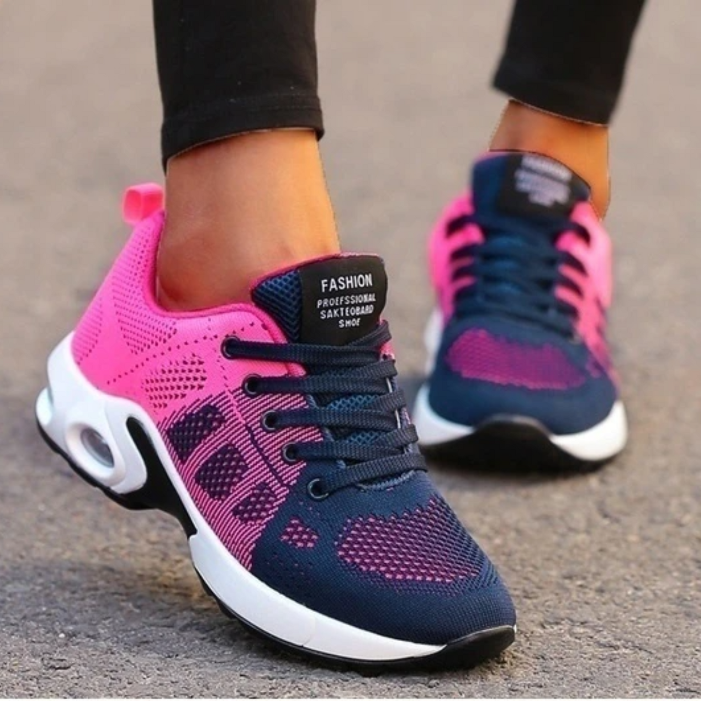 Lightweight Womens Sneakers With Breathable Mesh Upper And Cushioned Support For Active Women