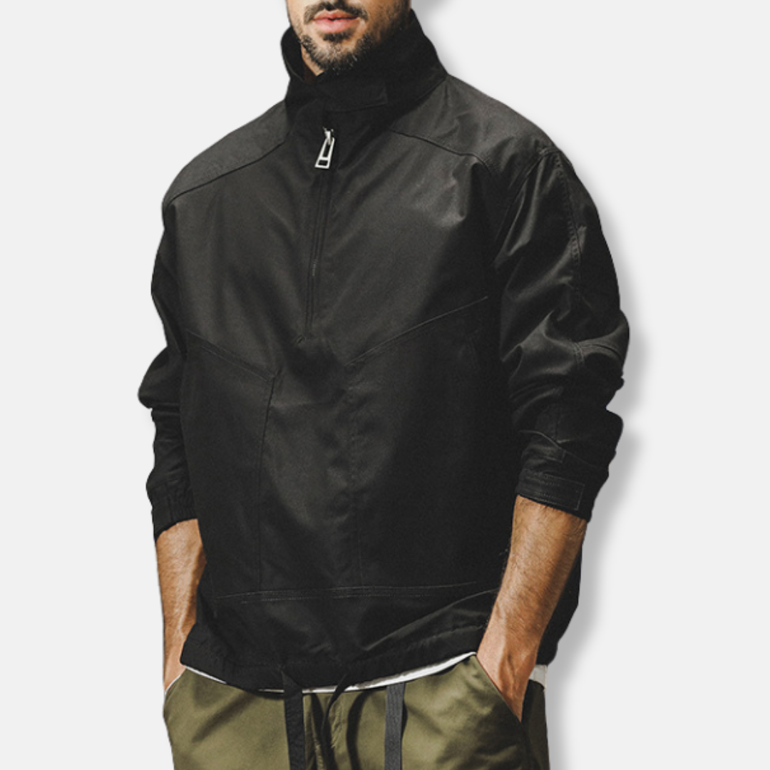 Mens Outdoor Jacket Wind And Water Resistant Relaxed Fit With Adjustable Cuffs For All Weather