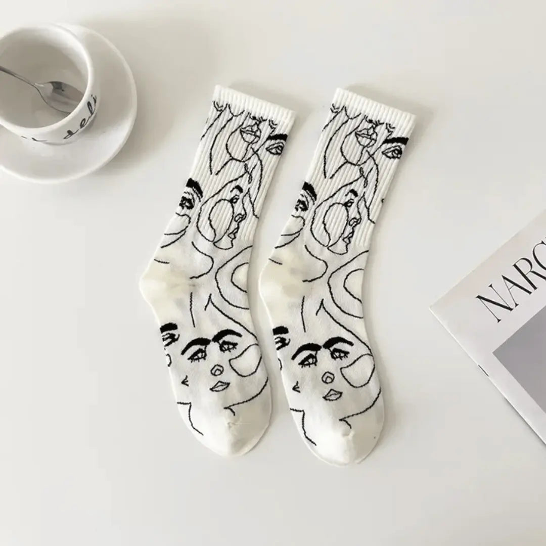 Artisan Faces Abstract Socks