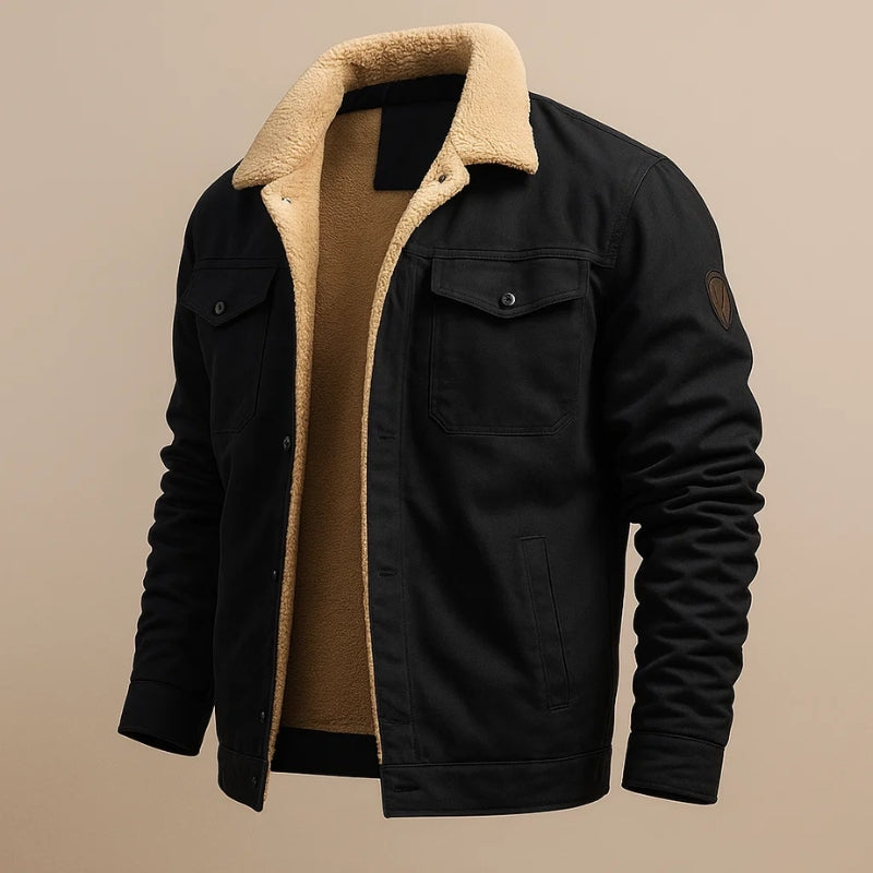 Iron Ridge Sherpa Lined Jacket For Cold Weather Outdoors Windproof Warmth Multi Pocket