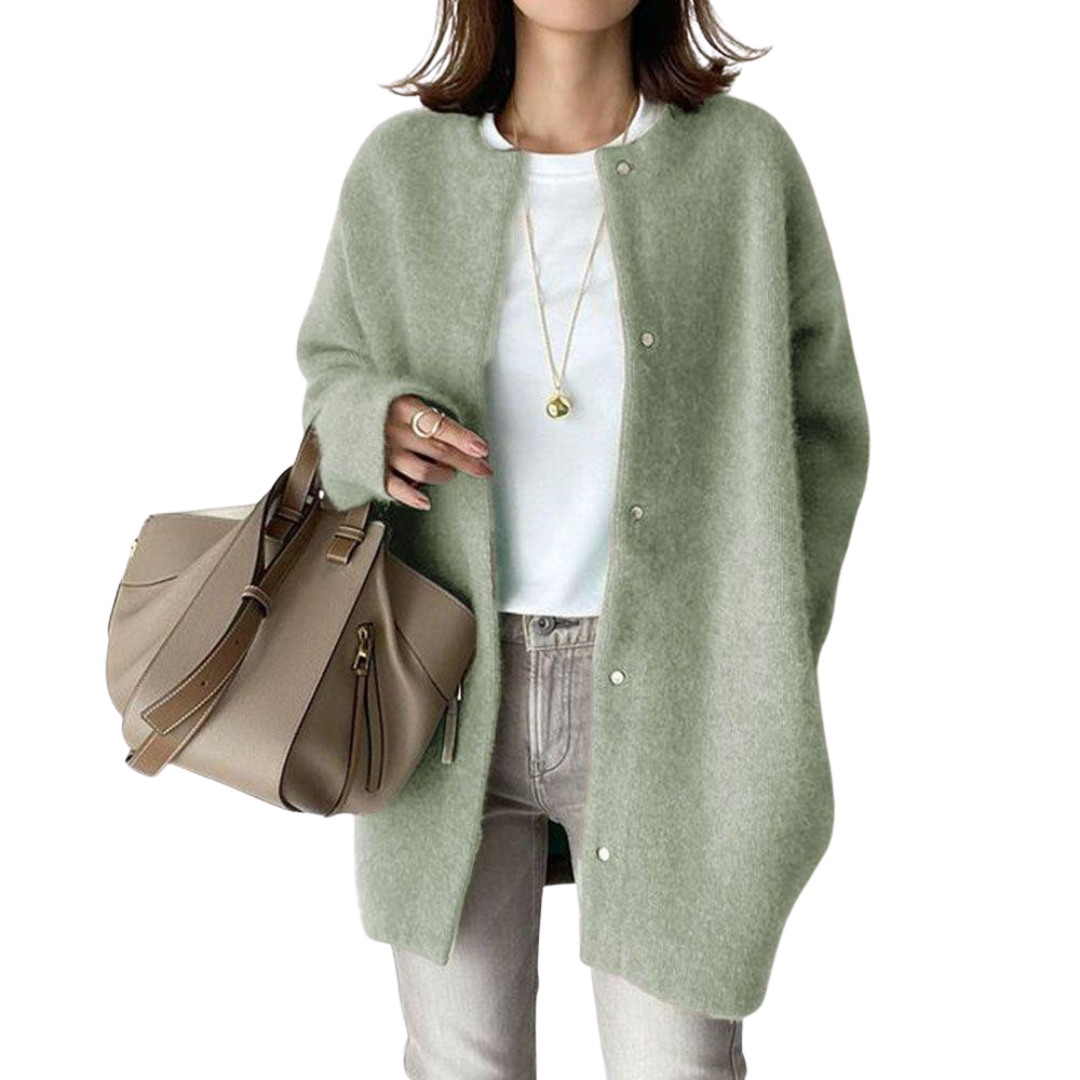 Loïs Oversized Knit Cardigan For Women Timeless Comfort Soft Texture Effortless Layering Essential