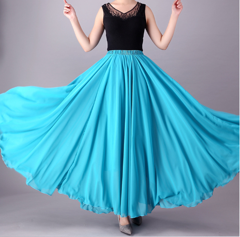 Ingrid Long Chiffon Skirt For Women Elegant Flowing Fabric Versatile For Every Occasion
