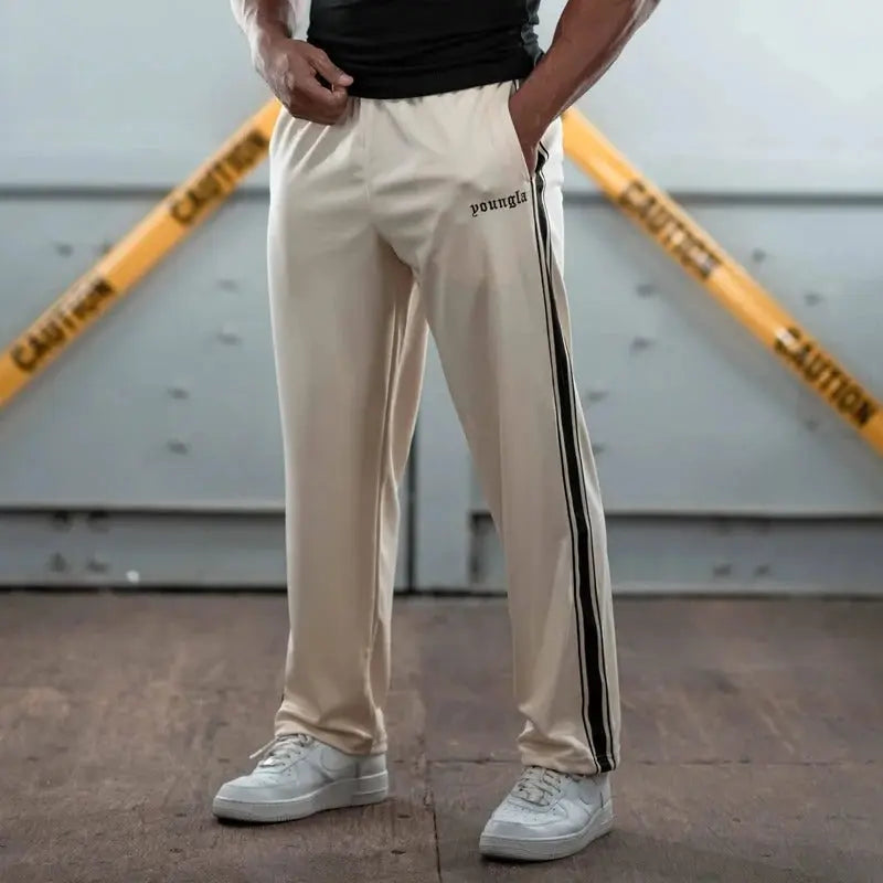 Apollo Urban Sweatpants With Elastic Waistband And Bold Stripe For Comfortable Everyday Wear