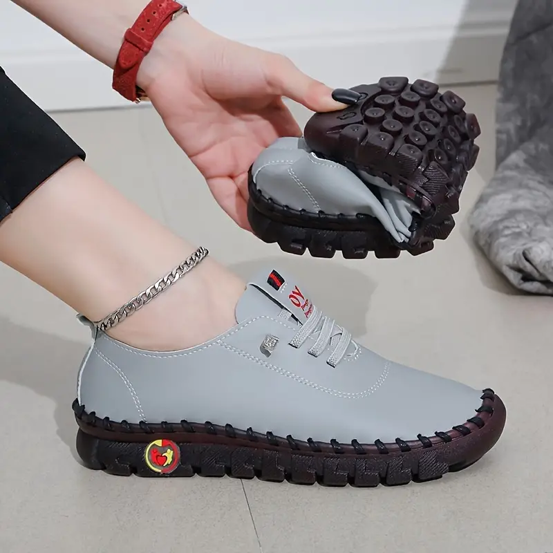 LISA Leather Shoes For Women Lightweight Non Slip Arch Support Posture Comfort All Day