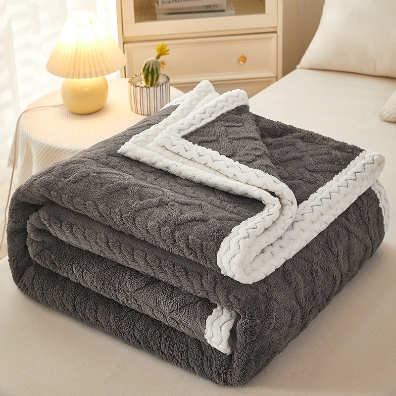 Premium Sherpa Fleece Throw Blanket Reversible Textured Design For Cozy Couches And Lounging