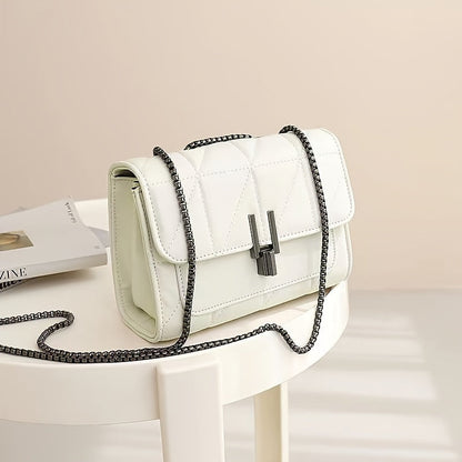 Women's Quilted Shoulder Bag | Chain Strap Crossbody Bag