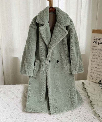Faux Fur Coat Luxury Warmth With Soft Texture Side Pockets Notched Collar For Women