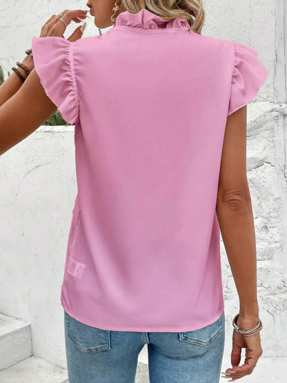 Mieke Ruffled Blouse For Women Airy Comfort Summer Fashion Top For Stylish Everyday Wear