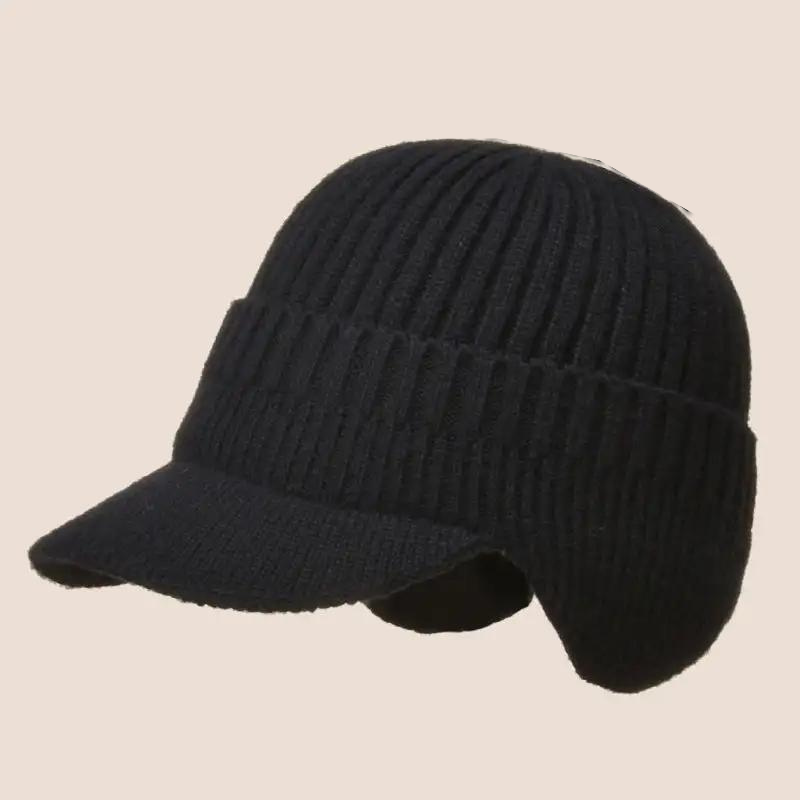 Leonard Warm Knitted Beanie Thick Ribbed Knit For Extreme Cold Elegant Winter Accessory For Men And Women