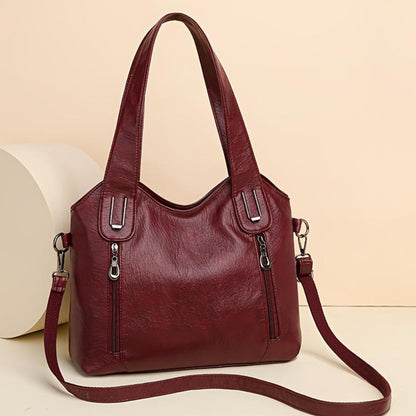TrendAura Wendy Handbag - All Season Vegan Leather With Structured Design And Dual Handles