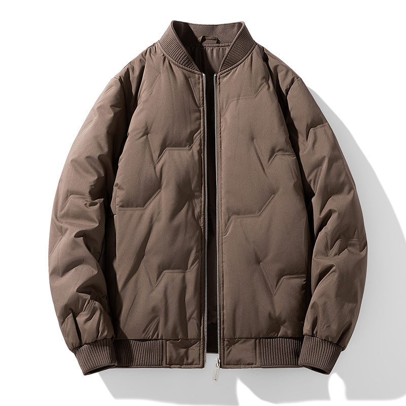 Men's Down Bomber Jacket Premium Warmth And Comfort Insulated Padded Outerwear For Everyday Urban Men