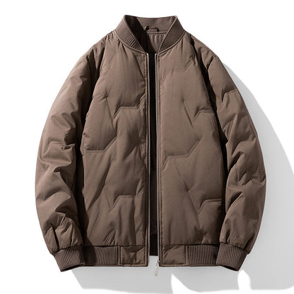Men's Down Bomber Jacket Premium Warmth And Comfort Insulated Padded Outerwear For Everyday Urban Men