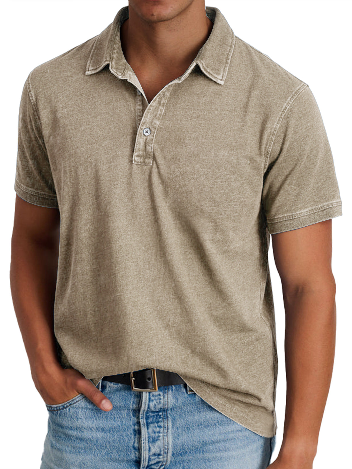Men's Classic Polo Shirt Short Sleeve Versatile Everyday Essential With Structured Collar