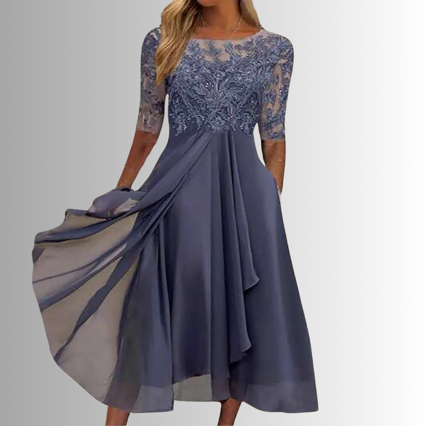 Women's Lace Dress with Intricate Detailing and Classic Design