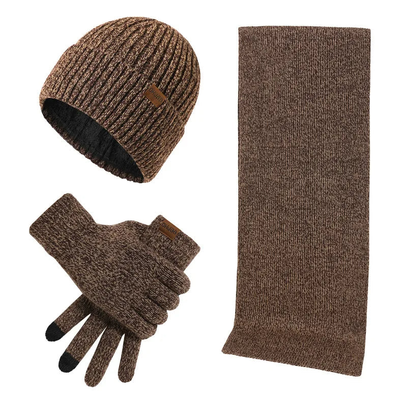 Heidi-Mode - Casual winter set with hat, scarf, and gloves for men