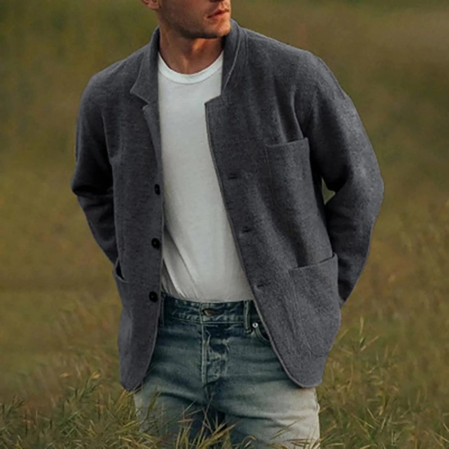 Max Casual Blazer For Men With Relaxed Fit And Practical Button Closure Pockets Everyday Office To Events