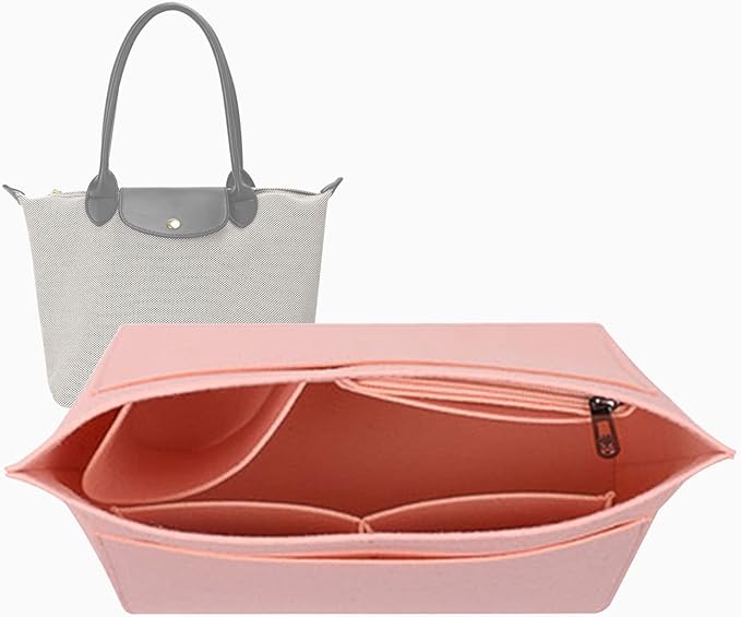Organiza Felt Purse Organizer Insert For Tote Bags Fits Longchamp Le Pliage L And Similar Keeps Essentials Neat