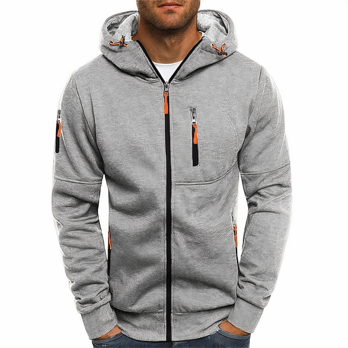 Pavel Mens Zip Hoodie Lightweight Comfort With Pockets For Active Men Modern Urban Style