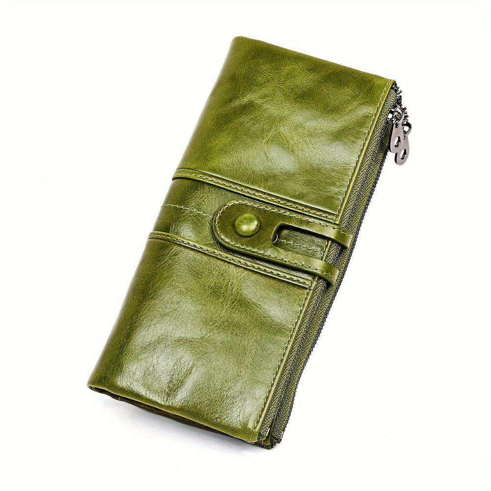TrendAura Maria Leather Long Clutch Wallet - Sleek Design With Multiple Compartments And Zipper Pocket