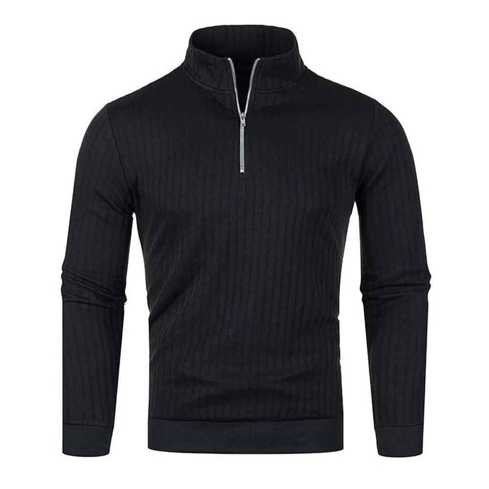 Mens Turtleneck Half Zip Sweater For Easy Layering And Everyday Comfort In Autumn And Winter Wardrobe