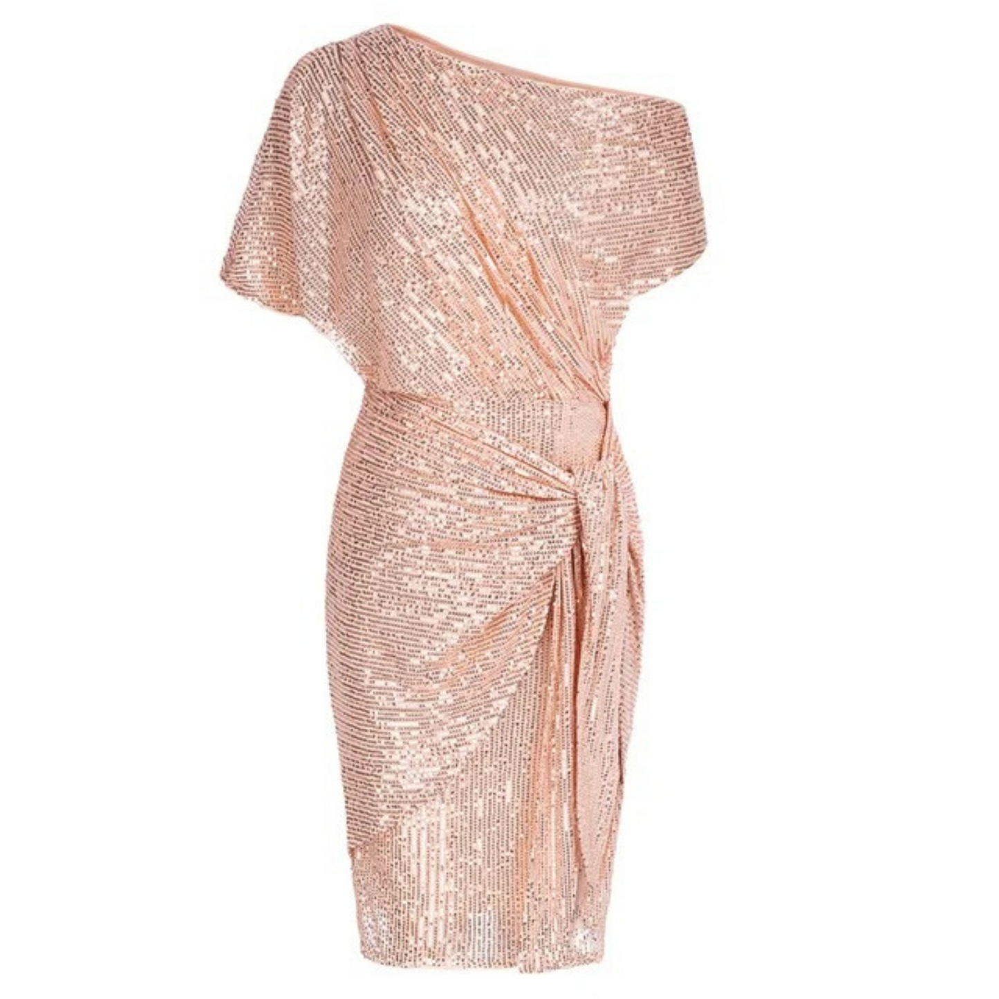 Leonie Elegant Evening Dress With Sparkling Sequin Details For Women Flattering Midi Cut