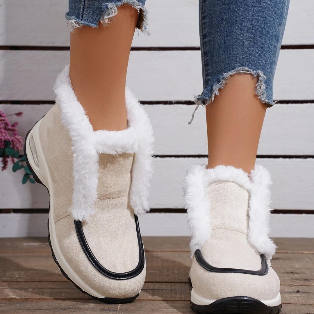 Women's Casual Ankle Boots with Vegan Leather and Versatile Design